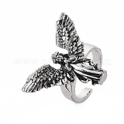 Men's Angel Alloy Open Cuff Ring&nbsp;RJEW-N029-097