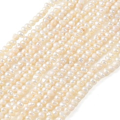 Natural Cultured Freshwater Pearl Beads Strands&nbsp;PEAR-L034-14B
