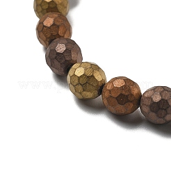 PVD Vacuum Plating Non-magnetic Synthetic Hematite Beads Strands&nbsp;X-G-F682-01C