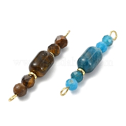 Natural Mixed Gemstone Beaded Connector Charms&nbsp;PALLOY-JF05822