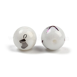 Christmas Opaque Glass Beads&nbsp;EGLA-XCP0001-22