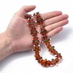 Handmade Lampwork Beads Strands&nbsp;LAMP-N021-025