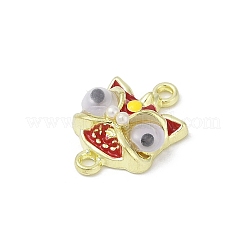 Alloy Enamel Lion Head Connector Charms&nbsp;PALLOY-R151-26G