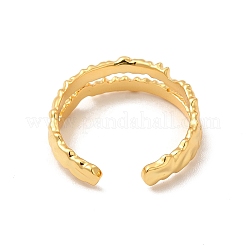 Brass Open Cuff Ring for Women&nbsp;RJEW-A015-03G