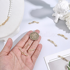 8Pcs Brass Micro Pave Clear Cubic Zirconia Hook Clasps&nbsp;KK-BBC0023-84
