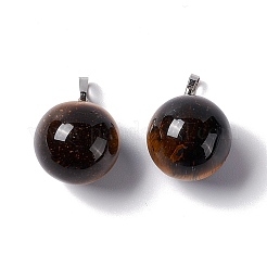 Natural Tiger Eye Pendants&nbsp;G-G926-02P-03