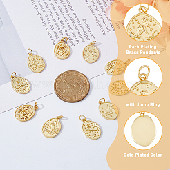 10Pcs 5 Style Rack Plating Brass Pendants&nbsp;KK-DC0002-67