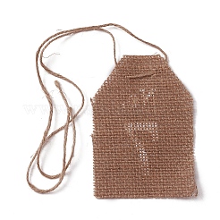 Hanging Linen Table Number Tags&nbsp;HJEW-WH0021-17
