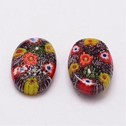 Handmade Millefiori Glass Cabochons&nbsp;LAMP-G121-59