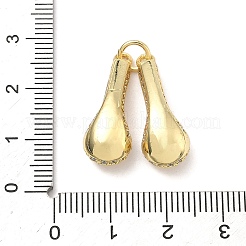 Brass Micro Pave Cubic Zirconia Pendants&nbsp;KK-P345-23G