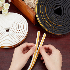 2Rolls 2 Colors EPDM Rubber D-Shaped Sealing Strip&nbsp;AJEW-FH0001-81