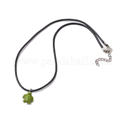 Summer Beach Dyed Synthetic Turquoise Turtle Pendant Necklaces&nbsp;NJEW-JN05057