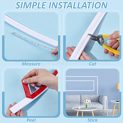 6M TPE Self-Adhesive Flexible Molding Trim&nbsp;DIY-WH0349-491B