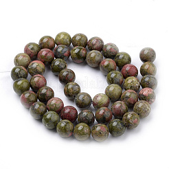 Natural Unakite Beads Strands&nbsp;G-S259-14-6mm