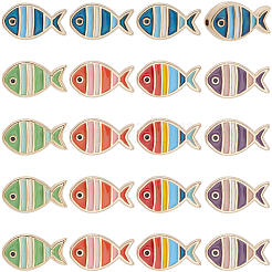 30Pcs 5 Colors Aolly Enamel Beads&nbsp;FIND-SC0016-34