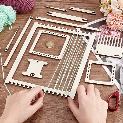 Wood Knitting Loom Kit&nbsp;TOOL-WH0155-76A-1