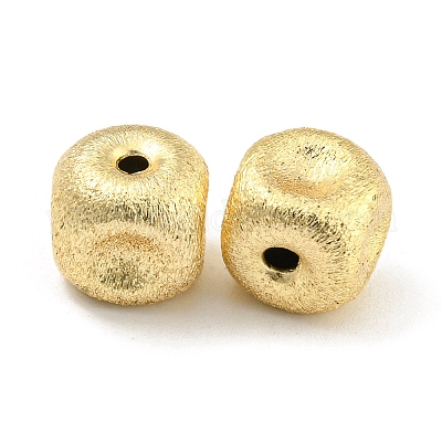 Brass Textured Beads&nbsp;KK-P258-04C-G-1