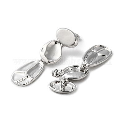 Rack Plating Brass Dangle Stud Earring&nbsp;EJEW-H099-02P-1