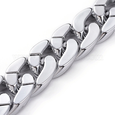 Handmade Plastic Curb Chains&nbsp;AJEW-JB00525-03-1