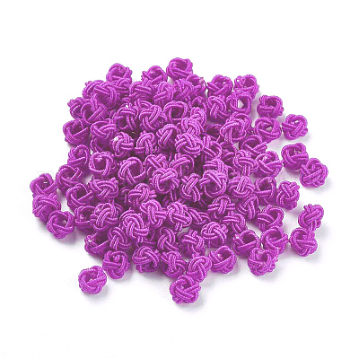 Polyester Weave Beads&nbsp;WOVE-K001-A18-1