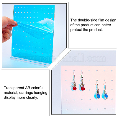 Acrylic Earrings Display Stands&nbsp;EDIS-WH0029-28-1