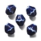Vintage Style Glazed Ceramic Porcelain Beads, Faceted Bicone, Midnight Blue, 11.5x10mm, Hole: 2mm
