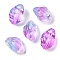 Transparent Spray Paint Glass Beads, Conch, Purple, 15~16x11x10~11mm, Hole: 1mm