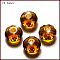 K9 Glass, Imitation Austrian Crystal Beads, Grade AAA, Faceted, Rondelle, Sienna, 10x7mm, Hole: 0.9~1mm