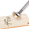 Stamping Embossing Soldering Brass with Stamp, for Cake/Wood, Flower Pattern, 30mm