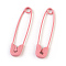 Iron Safety Pins, Hot Pink, 30x7x2mm, Pin: 0.7mm