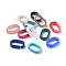 Acrylic Linking Rings, Quick Link Connectors, Imitation Gemstone Style, For Cable Chains Making, Oval, Mixed Color, 18.5x11.5x5mm, Inner Measure: 14x7mm, about 1130pcs/500g