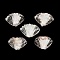 Handmade Lampwork Beads, Shell Shape, Clear, 16~17x22.5~23x9.5mm, Hole: 1.6mm