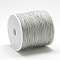 Nylon Braided Cord, Chinese Knotting Cord for Jewelry Making Macrame Craft, Light Grey, 0.8mm, about 109.36 yards(100m)/roll