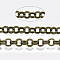 Iron Rolo Chains, Double Link Chains, Unwelded, with Spool, Antique Bronze, Link: 4x0.6mm, about 164.04 Feet(50m)/roll