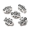 Handmade Printed Porcelain Beads, Hand Painted Ceramic Beads, Fish, Black, 14.5~15x11.5~12x7~7.5mm, Hole: 1.6mm