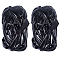 Polyester Ribbon, Flat, Black, 3/4 inch(19mm), about 30.62 Yards(28m)/Skein