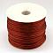 Nylon Satin Rattail Cords, Beading Threads for Bracelet Jewelry Making Chinese Knot Macrame Craft, Saddle Brown, 1.0mm, about 76.55 yards(70m)/roll