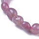Natural Rose Quartz Bead Stretch Bracelets&nbsp;X-BJEW-K213-30-3