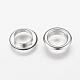 Brass Eyelets Ring&nbsp;KK-WH0004-05P-10mm-2