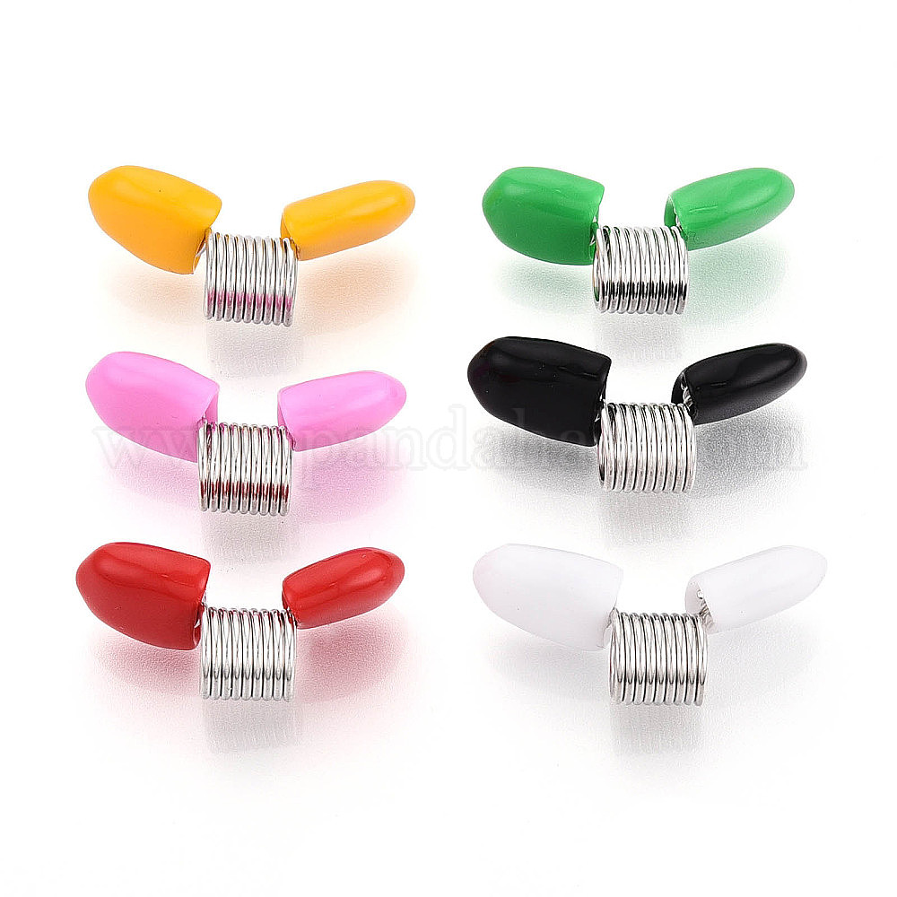 Spring Bead Fastener Wholesale Iron Mini Spring Bead Clamps for Beading Jewelry Making ...