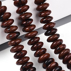 Natural Mahogany Obsidian Beads Strands, Rondelle, 11.5~12x5~5.5mm, Hole: 0.6~1mm, about 59~60pcs/strand, 12.99~13.58''(33~34.5cm)