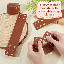 Blank Leather Wide Cord Bracelet&nbsp;BJEW-WH0020-65G