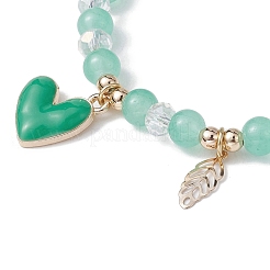 Glass Round Beaded Stretch Bracelets&nbsp;BJEW-JB09909-04