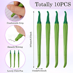 10Pcs Plastic Pepper Shape Gel Pen&nbsp;AJEW-TA0002-42A