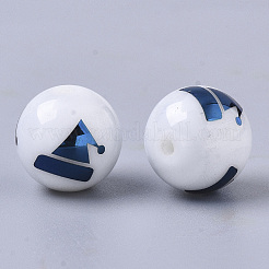Christmas Opaque Glass Beads&nbsp;LS-EGLA-R113-05F
