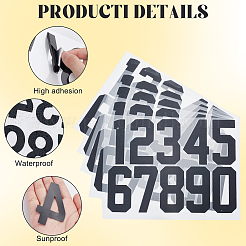 Number 0~9 PET Self-Adhesive Reflective Mailbox Stickers&nbsp;DIY-WH20010-26B-02
