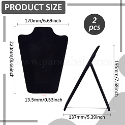 Velvet with Paper Bust Necklace Display Stands&nbsp;NDIS-WH0016-08