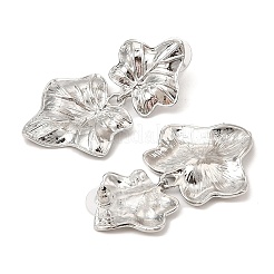 Maple Leaf Alloy Dangle Stud Earrings&nbsp;EJEW-L096-001P