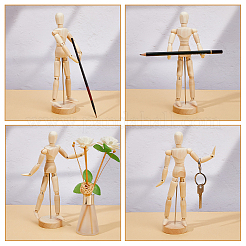 3 Styles Unfinished Blank Wooden Puppet&nbsp;DIY-FH0006-97