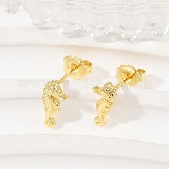 Brass Stud Earrings&nbsp;EJEW-R032-04G